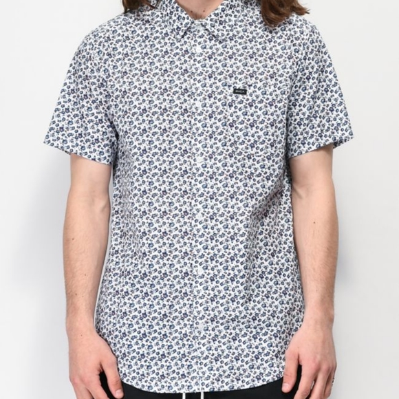RVCA Large Slim Fit Floral Button Down - Picture 1 of 3